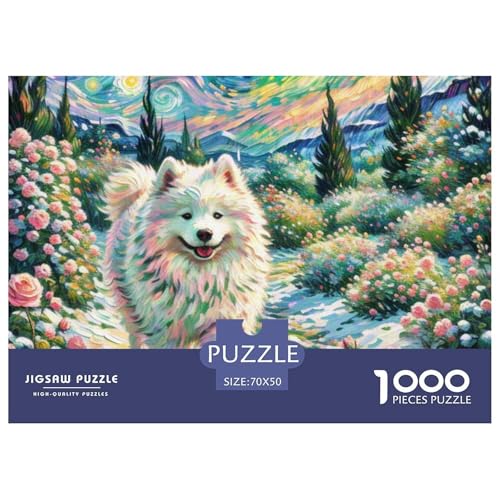 Samoje Puzzles 1000 Teile Schwer Puzzle Spielzeug Lernspiel Impossible Haustier Hund Herausforderung Spielzeug Für Erwachsene Und Kinder Ab 12 Jahren 70x50cm/1000pcs von OWBASKPOZ