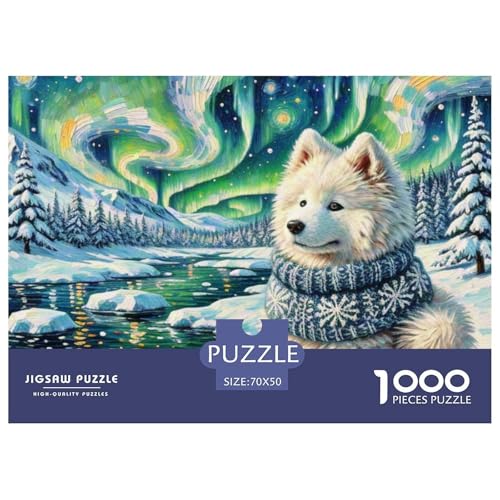 Samoje Puzzles 1000 Teile Schwer Puzzle Spielzeug Lernspiel Impossible Haustier Hund Herausforderung Spielzeug Für Erwachsene Und Kinder Ab 12 Jahren 70x50cm/1000pcs von OWBASKPOZ