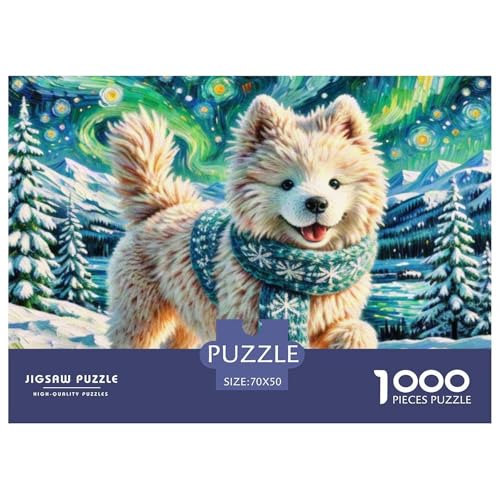 Samoje Puzzles 1000 Teile Schwer Puzzle Spielzeug Lernspiel Impossible Haustier Hund Herausforderung Spielzeug Für Erwachsene Und Kinder Ab 12 Jahren 70x50cm/1000pcs von OWBASKPOZ