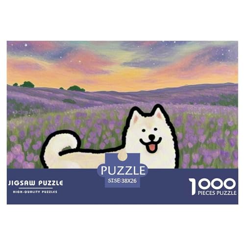 Samoje Puzzles 1000 Teile Schwer Puzzle Spielzeug Lernspiel Impossible Haustier Hund Herausforderung Spielzeug Für Erwachsene Und Kinder Ab 14 Jahren 38x26cm/1000pcs von OWBASKPOZ