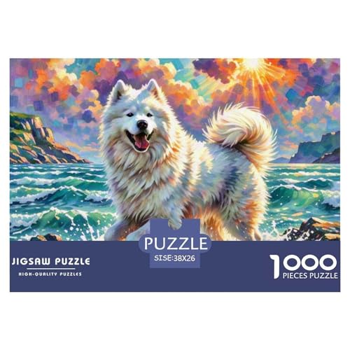 Samoje Puzzles 1000 Teile Schwer Puzzle Spielzeug Lernspiel Impossible Haustier Hund Herausforderungsspielzeug Für Erwachsene Kinder 38x26cm/1000pcs von OWBASKPOZ