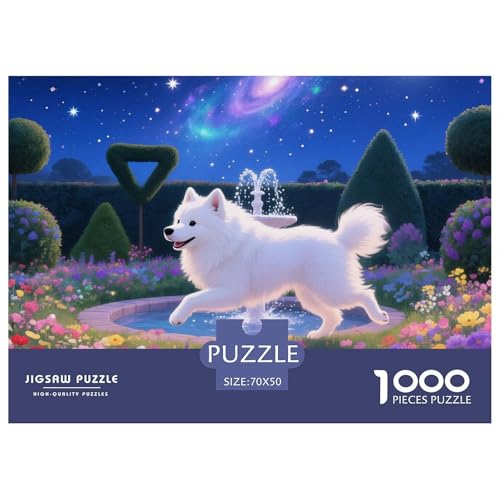 Samoje Puzzles 1000 Teile Schwer Puzzle Spielzeug Lernspiel Impossible Haustier Hund Herausforderungsspielzeug Für Erwachsene Kinder 70x50cm/1000pcs von OWBASKPOZ