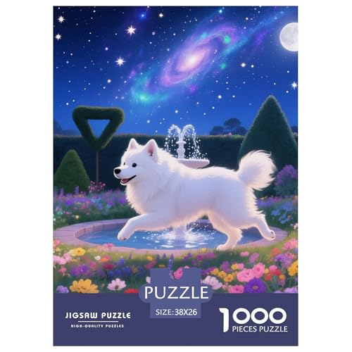 Samoje Puzzles 1000 Teile Schwer Puzzle Spielzeug Lernspiel Impossible Haustier Hund Herausforderungsspielzeug Für Erwachsene Und Kinder in Bewährter 38x26cm/1000pcs von OWBASKPOZ