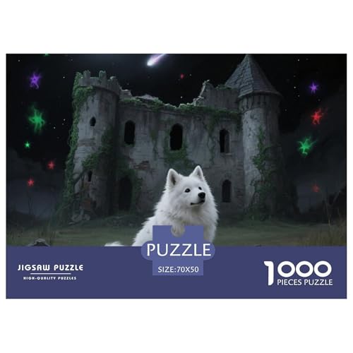 Samoje Puzzles 1000 Teile Schwer Puzzle Spielzeug Lernspiel Impossible Haustier Hund Herausforderungsspielzeug Für Erwachsene Und Kinder in Bewährter 70x50cm/1000pcs von OWBASKPOZ