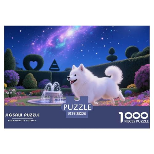Samoje Puzzles 1000 Teile Schwer Puzzle Spielzeug Pädagogisches Spiel Impossible Haustier Hund Herausforderung Spielzeug Für Erwachsene Und Kinder Ab 12 Jahren 38x26cm/1000pcs von OWBASKPOZ