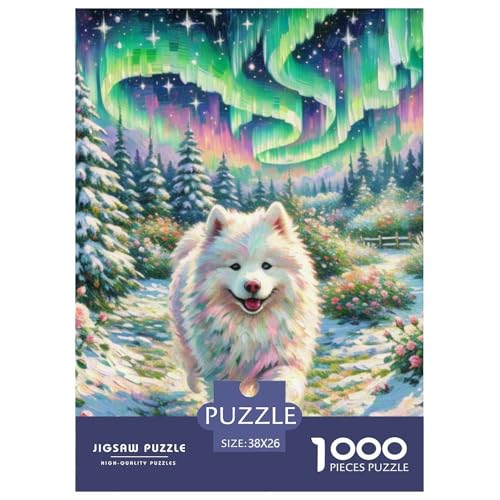 Samoje Puzzles 1000 Teile Schwer Puzzle Spielzeug Pädagogisches Spiel Impossible Haustier Hund Herausforderung Spielzeug Für Erwachsene Und Kinder Ab 12 Jahren 38x26cm/1000pcs von OWBASKPOZ