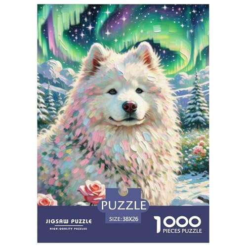 Samoje Puzzles 1000 Teile Schwer Puzzle Spielzeug Pädagogisches Spiel Impossible Haustier Hund Herausforderung Spielzeug Für Erwachsene Und Kinder Ab 12 Jahren 38x26cm/1000pcs von OWBASKPOZ