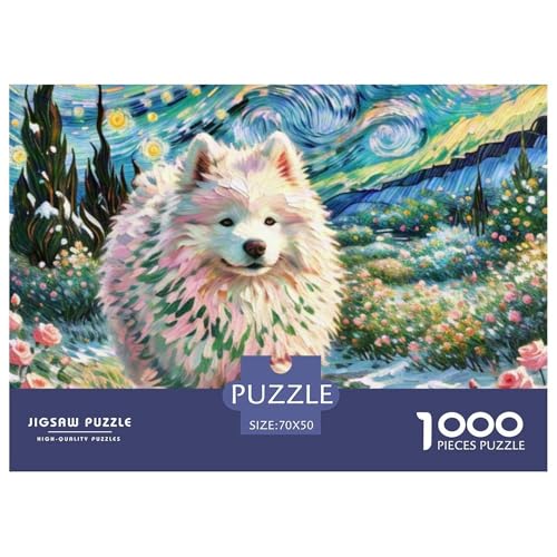 Samoje Puzzles 1000 Teile Schwer Puzzle Spielzeug Pädagogisches Spiel Impossible Haustier Hund Herausforderung Spielzeug Für Erwachsene Und Kinder Ab 12 Jahren 70x50cm/1000pcs von OWBASKPOZ