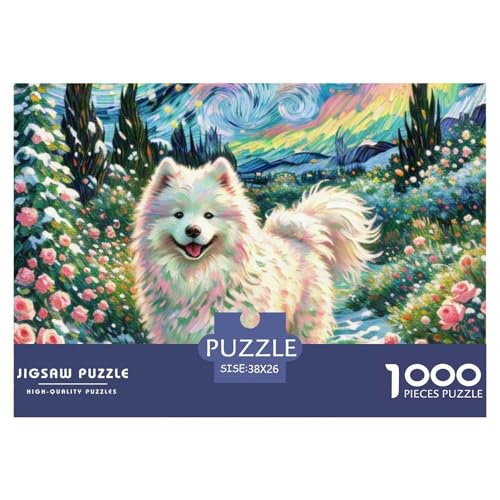Samoje Puzzles 1000 Teile Schwer Puzzle Spielzeug Pädagogisches Spiel Impossible Haustier Hund Herausforderung Spielzeug Für Erwachsene Und Kinder Ab 14 Jahren 38x26cm/1000pcs von OWBASKPOZ