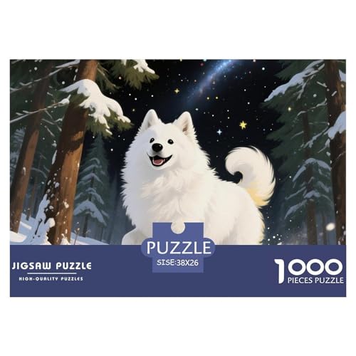 Samoje Puzzles 1000 Teile Schwer Puzzle Spielzeug Pädagogisches Spiel Impossible Haustier Hund Herausforderung Spielzeug Für Erwachsene Und Kinder Ab 14 Jahren 38x26cm/1000pcs von OWBASKPOZ