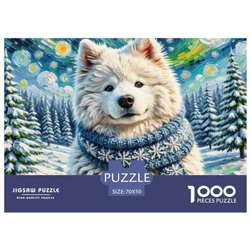 Samoje Puzzles 1000 Teile Schwer Puzzle Spielzeug Pädagogisches Spiel Impossible Haustier Hund Herausforderung Spielzeug Für Erwachsene Und Kinder in Bewährter 70x50cm/1000pcs von OWBASKPOZ