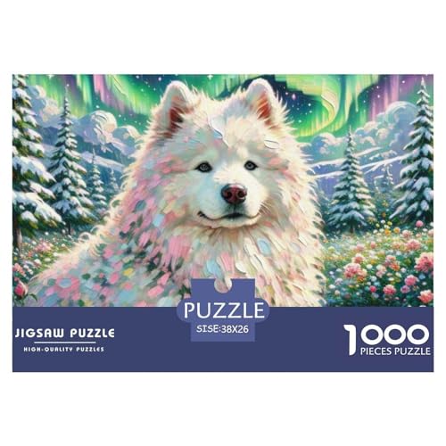 Samoje Puzzles 1000 Teile Schwer Puzzle Spielzeug Pädagogisches Spiel Impossible Haustier Hund Herausforderungsspielzeug Für Erwachsene Kinder 38x26cm/1000pcs von OWBASKPOZ