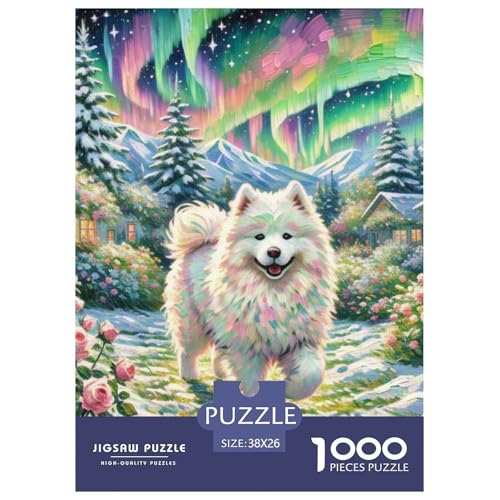 Samoje Puzzles 1000 Teile Schwer Puzzle Spielzeug Pädagogisches Spiel Impossible Haustier Hund Herausforderungsspielzeug Für Erwachsene Kinder 38x26cm/1000pcs von OWBASKPOZ