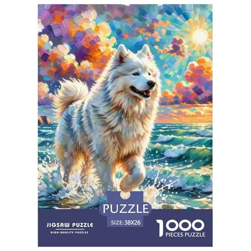 Samoje Puzzles 1000 Teile Schwer Puzzle Spielzeug Pädagogisches Spiel Impossible Haustier Hund Herausforderungsspielzeug Für Erwachsene Kinder 38x26cm/1000pcs von OWBASKPOZ