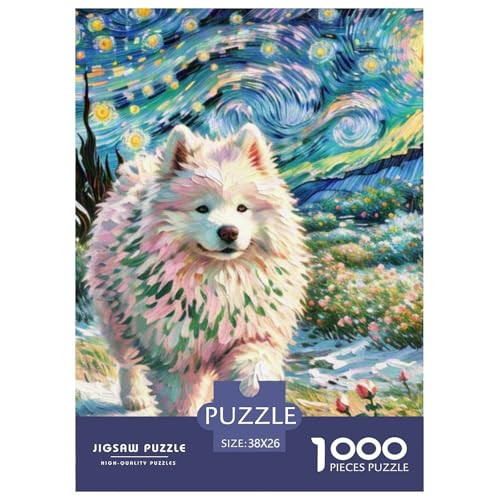 Samoje Puzzles 1000 Teile Schwer Puzzle Spielzeug Pädagogisches Spiel Impossible Haustier Hund Herausforderungsspielzeug Für Erwachsene Kinder 38x26cm/1000pcs von OWBASKPOZ