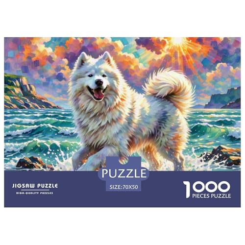 Samoje Puzzles 1000 Teile Schwer Puzzle Spielzeug Pädagogisches Spiel Impossible Haustier Hund Herausforderungsspielzeug Für Erwachsene Kinder 70x50cm/1000pcs von OWBASKPOZ