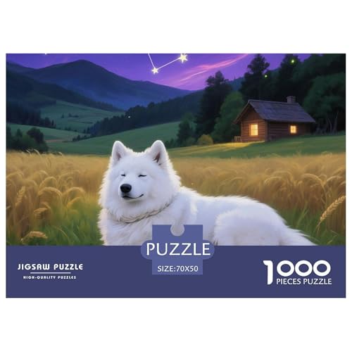 Samoje Puzzles 1000 Teile Schwer Puzzle Spielzeug Pädagogisches Spiel Impossible Haustier Hund Herausforderungsspielzeug Für Erwachsene Kinder 70x50cm/1000pcs von OWBASKPOZ