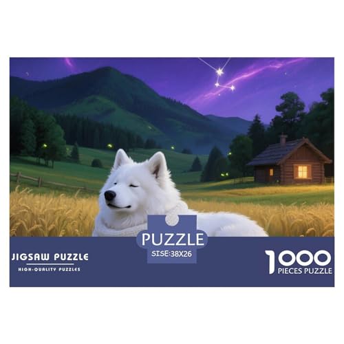 Samoje Puzzles 1000 Teile Schwer Puzzle Spielzeug Pädagogisches Spiel Impossible Haustier Hund Herausforderungsspielzeug Für Erwachsene Und Kinder in Bewährter 38x26cm/1000pcs von OWBASKPOZ