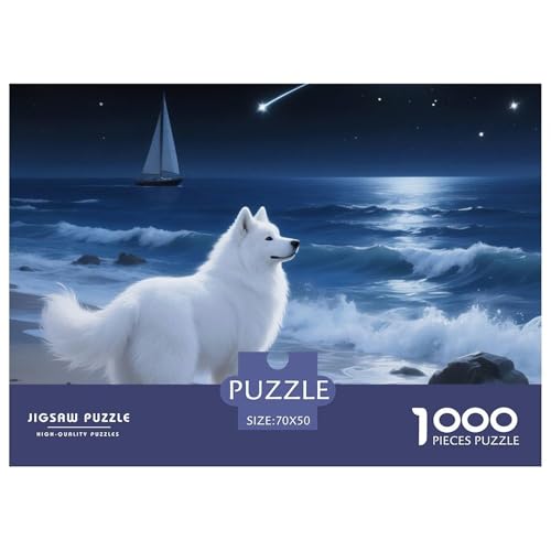 Samoje Puzzles 1000-teilige Schwer Puzzle Spielzeug Lernspiel Impossible Haustier Hund Herausforderungsspielzeug Für Erwachsene Und Kinder in Bewährter 70x50cm/1000pcs von OWBASKPOZ