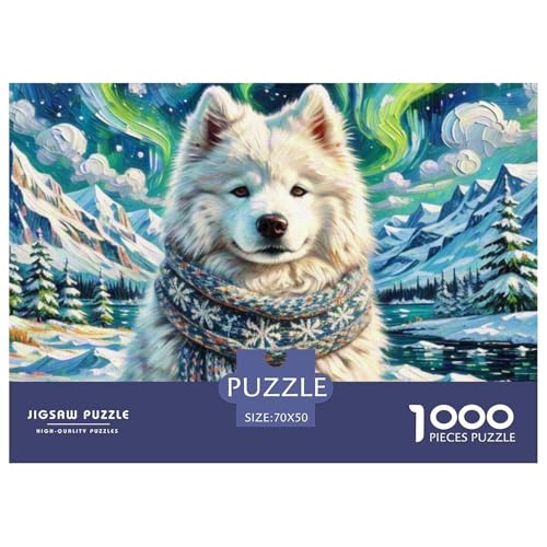 Samoje Puzzles 1000-teilige Schwer Puzzle Spielzeug Lernspiel Impossible Haustier Hund Herausforderungsspielzeug Für Erwachsene Und Kinder in Bewährter 70x50cm/1000pcs von OWBASKPOZ