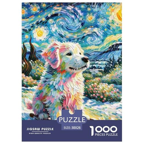 Schlittenhunde Puzzles 1000 Teile Schwer Puzzle Spielzeug Lernspiel Impossible Haustierhund Herausforderung Spielzeug Für Erwachsene Und Kinder in Bewährter 38x26cm/1000pcs von OWBASKPOZ