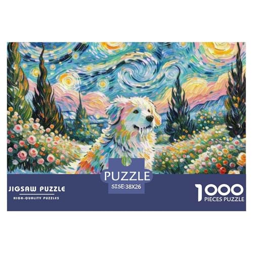 Schlittenhunde Puzzles 1000-teilige Schwer Puzzle Spielzeug Lernspiel Impossible Haustier Hund Herausforderungsspielzeug Für Erwachsene Kinder 38x26cm/1000pcs von OWBASKPOZ