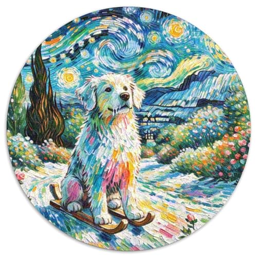 Schlittenhunde1000 Teile Für Erwachsene Und Kinder Puzzle Jigsaw Lernspiel Haustier HundHerausforderungsspielzeug1000pcs (67.5x67.5cm) von OWBASKPOZ