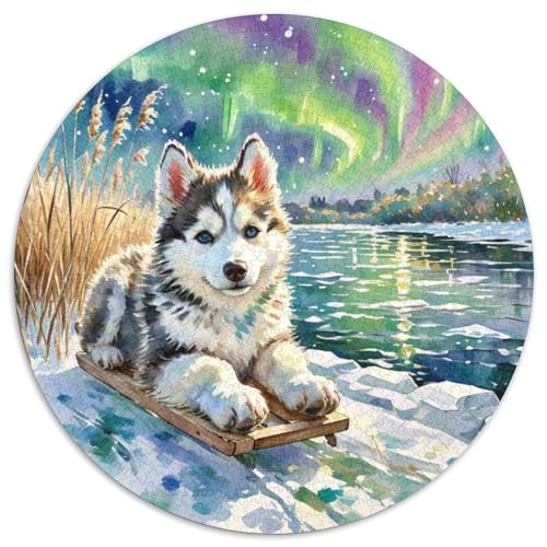 SchlittenhundeJigsaw 1000 Teile Für Erwachsene Und Kinder, Puzzle 1000 Teile Puzzles Haustier HundGameGeschenk,1000pcs (67.5x67.5cm) von OWBASKPOZ