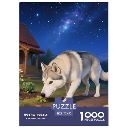 Sibirischer Husky Puzzle 1000 Teile Schwer Puzzle Spielzeug Lernspiel Impossible Haustier Hund Herausforderung Spielzeug Für Erwachsene Und Kinder Ab 14 Jahren 70x50cm/1000pcs Sibirischer Husky Puzzle 1000 Teile Schwer Puzzle Spielzeug Lernspiel Impossible Haustier Hund Herausforderung Spielzeug Für Erwachsene Und Kinder Ab 14 Jahren 70x50cm/1000pcs von OWBASKPOZ