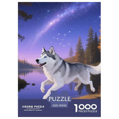 Sibirischer Husky Puzzle 1000-teilige Schwer Puzzle Spielzeug Lernspiel Impossible Haustier Hund Herausforderung Spielzeug Für Erwachsene Und Kinder Ab 12 Jahren 70x50cm/1000pcs Sibirischer Husky Puzzle 1000-teilige Schwer Puzzle Spielzeug Lernspiel Impossible Haustier Hund Herausforderung Spielzeug Für Erwachsene Und Kinder Ab 12 Jahren 70x50cm/1000pcs von OWBASKPOZ