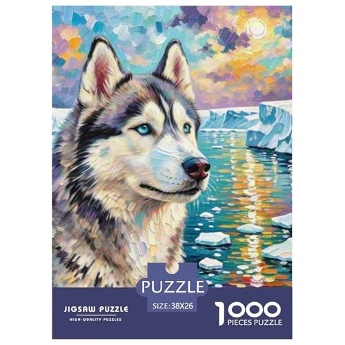 Sibirischer Husky Puzzle 1000-teilige Schwer Puzzle Spielzeug Lernspiel Impossible Haustier Hund Herausforderung Spielzeug Für Erwachsene Und Kinder Ab 14 Jahren 38x26cm/1000pcs Sibirischer Husky Puzzle 1000-teilige Schwer Puzzle Spielzeug Lernspiel Impossible Haustier Hund Herausforderung Spielzeug Für Erwachsene Und Kinder Ab 14 Jahren 38x26cm/1000pcs von OWBASKPOZ