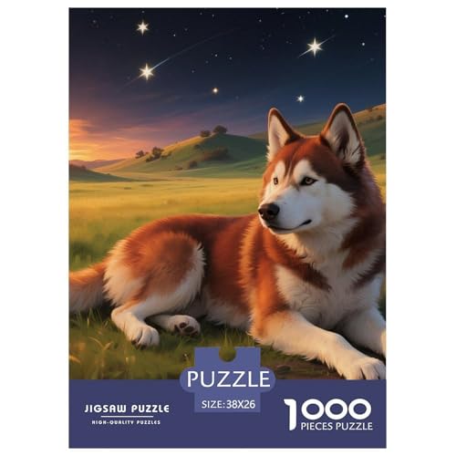 Sibirischer Husky Puzzle 1000-teilige Schwer Puzzle Spielzeug Lernspiel Impossible Haustier Hund Herausforderung Spielzeug Für Erwachsene Und Kinder Ab 14 Jahren 38x26cm/1000pcs Sibirischer Husky Puzzle 1000-teilige Schwer Puzzle Spielzeug Lernspiel Impossible Haustier Hund Herausforderung Spielzeug Für Erwachsene Und Kinder Ab 14 Jahren 38x26cm/1000pcs von OWBASKPOZ