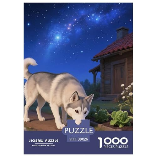 Sibirischer Husky Puzzle 1000-teilige Schwer Puzzle Spielzeug Pädagogisches Spiel Impossible Haustier Hund Herausforderung Spielzeug Für Erwachsene Und Kinder Ab 14 Jahren 38x26cm/1000pcs Sibirischer Husky Puzzle 1000-teilige Schwer Puzzle Spielzeug Pädagogisches Spiel Impossible Haustier Hund Herausforderung Spielzeug Für Erwachsene Und Kinder Ab 14 Jahren 38x26cm/1000pcs von OWBASKPOZ
