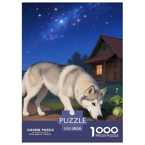 Sibirischer Husky Puzzle 1000-teilige Schwer Puzzle Spielzeug Pädagogisches Spiel Impossible Haustier Hund Herausforderung Spielzeug Für Erwachsene Und Kinder Ab 14 Jahren 38x26cm/1000pcs Sibirischer Husky Puzzle 1000-teilige Schwer Puzzle Spielzeug Pädagogisches Spiel Impossible Haustier Hund Herausforderung Spielzeug Für Erwachsene Und Kinder Ab 14 Jahren 38x26cm/1000pcs von OWBASKPOZ