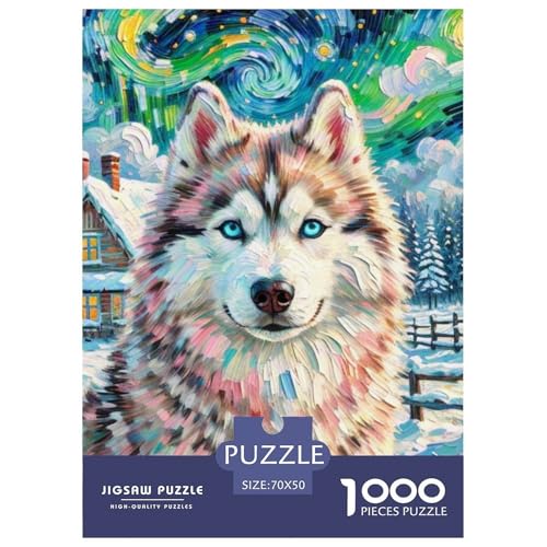 Sibirischer Husky Puzzle 1000-teilige Schwer Puzzle Spielzeug Pädagogisches Spiel Impossible Haustier Hund Herausforderung Spielzeug Für Erwachsene Und Kinder Ab 14 Jahren 70x50cm/1000pcs Sibirischer Husky Puzzle 1000-teilige Schwer Puzzle Spielzeug Pädagogisches Spiel Impossible Haustier Hund Herausforderung Spielzeug Für Erwachsene Und Kinder Ab 14 Jahren 70x50cm/1000pcs von OWBASKPOZ