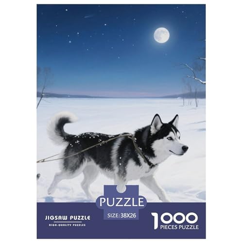 Sibirischer Husky Puzzle 1000-teilige Schwer Puzzle Spielzeug Pädagogisches Spiel Impossible Haustier Hund Herausforderungsspielzeug Für Erwachsene Und Kinder Ab 12 Jahren 38x26cm/1000pcs Sibirischer Husky Puzzle 1000-teilige Schwer Puzzle Spielzeug Pädagogisches Spiel Impossible Haustier Hund Herausforderungsspielzeug Für Erwachsene Und Kinder Ab 12 Jahren 38x26cm/1000pcs von OWBASKPOZ