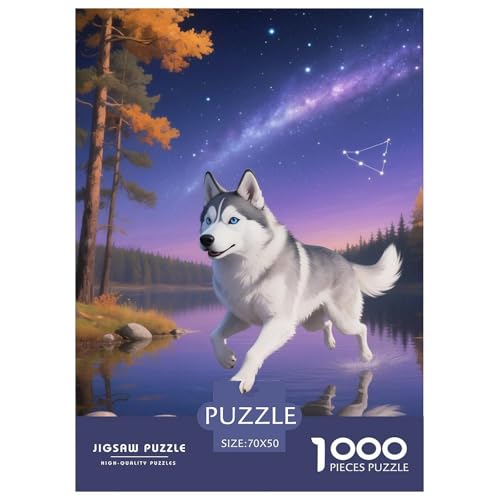 Sibirischer Husky Puzzles 1000 Teile Schwer Puzzle Spielzeug Lernspiel Impossible Haustier Hund Herausforderung Spielzeug Für Erwachsene Kinder 70x50cm/1000pcs Sibirischer Husky Puzzles 1000 Teile Schwer Puzzle Spielzeug Lernspiel Impossible Haustier Hund Herausforderung Spielzeug Für Erwachsene Kinder 70x50cm/1000pcs von OWBASKPOZ