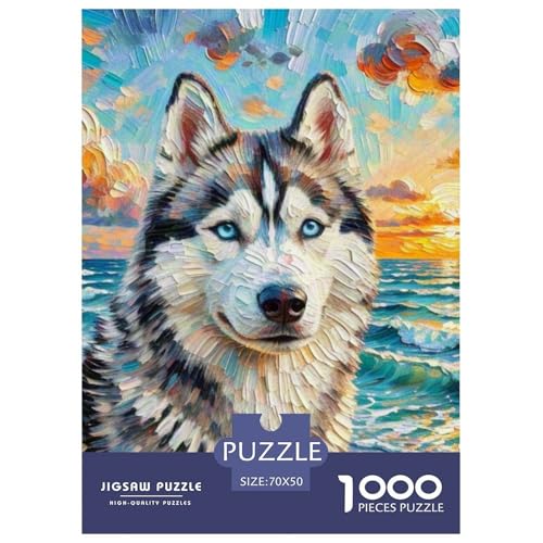 Sibirischer Husky Puzzles 1000 Teile Schwer Puzzle Spielzeug Lernspiel Impossible Haustier Hund Herausforderung Spielzeug Für Erwachsene Und Kinder Ab 14 Jahren 70x50cm/1000pcs Sibirischer Husky Puzzles 1000 Teile Schwer Puzzle Spielzeug Lernspiel Impossible Haustier Hund Herausforderung Spielzeug Für Erwachsene Und Kinder Ab 14 Jahren 70x50cm/1000pcs von OWBASKPOZ