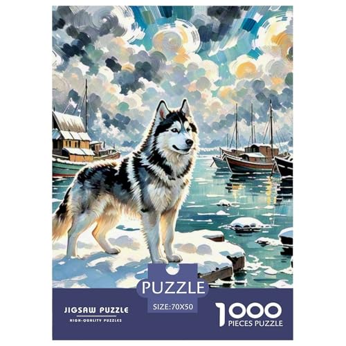 Sibirischer Husky Puzzles 1000 Teile Schwer Puzzle Spielzeug Pädagogisches Spiel Impossible Haustier Hund Herausforderung Spielzeug Für Erwachsene Und Kinder Ab 14 Jahren 70x50cm/1000pcs Sibirischer Husky Puzzles 1000 Teile Schwer Puzzle Spielzeug Pädagogisches Spiel Impossible Haustier Hund Herausforderung Spielzeug Für Erwachsene Und Kinder Ab 14 Jahren 70x50cm/1000pcs von OWBASKPOZ