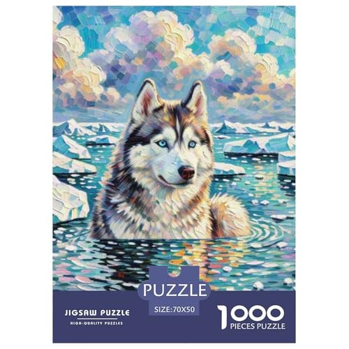 Sibirischer Husky Puzzles 1000 Teile Schwer Puzzle Spielzeug Pädagogisches Spiel Impossible Haustier Hund Herausforderung Spielzeug Für Erwachsene Und Kinder in Bewährter 70x50cm/1000pcs Sibirischer Husky Puzzles 1000 Teile Schwer Puzzle Spielzeug Pädagogisches Spiel Impossible Haustier Hund Herausforderung Spielzeug Für Erwachsene Und Kinder in Bewährter 70x50cm/1000pcs von OWBASKPOZ
