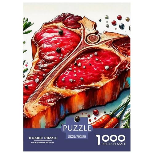 Steak Puzzles 1000 Teile Schwer Puzzle Spielzeug Pädagogisches Spiel Impossible Herausforderung Spielzeug Für Erwachsene Kinder 70x50cm/1000pcs Steak Puzzles 1000 Teile Schwer Puzzle Spielzeug Pädagogisches Spiel Impossible Herausforderung Spielzeug Für Erwachsene Kinder 70x50cm/1000pcs von OWBASKPOZ