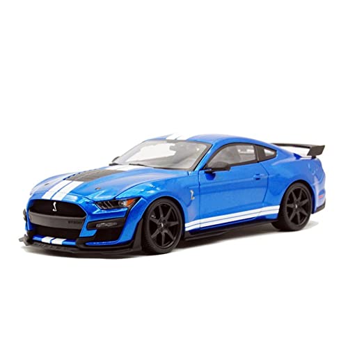 Modellauto Im Maßstab 1 18 Für Ford Cobra Mustang Shelby Gt500 Autolegierung Simulation Automodell Als Neujahrsgeschenk(Blau) von OWYALQ