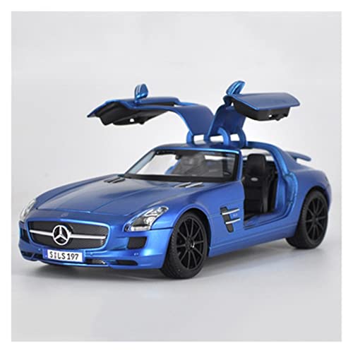Modellauto Im Maßstab 1 18 Für Mercedes-Benz SLS Zinklegierung Simulation Spielzeugauto Modell Als Neujahrsgeschenk Für Erwachsene(Blau) von OWYALQ