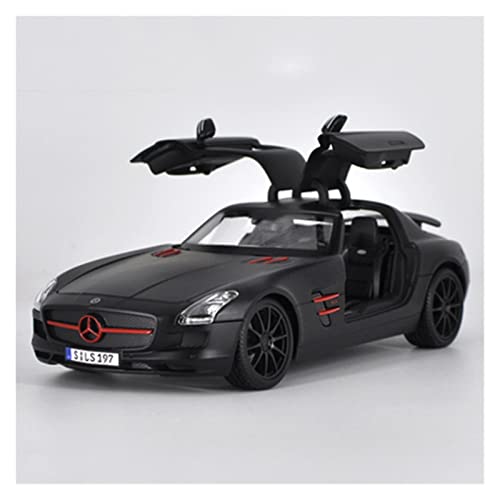Modellauto Im Maßstab 1 18 Für Mercedes-Benz SLS Zinklegierung Simulation Spielzeugauto Modell Als Neujahrsgeschenk Für Erwachsene(Schwarz) von OWYALQ