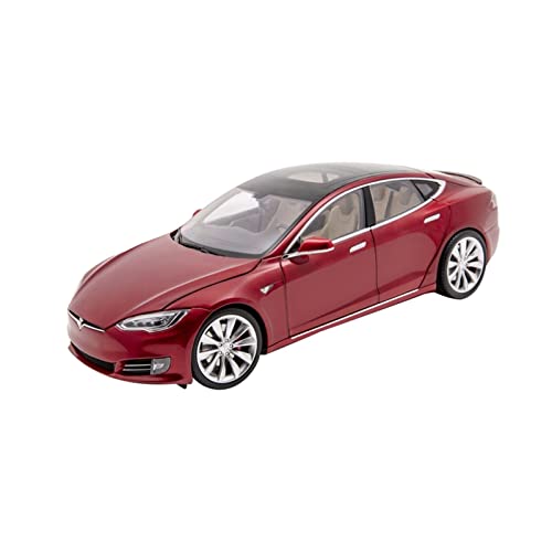 Modellauto Im Maßstab 1 18 Für Tesla Model S Simulation Zinklegierung Harz Druckguss Automodell Für Erwachsenes Werbegeschenk(Rot) von OWYALQ