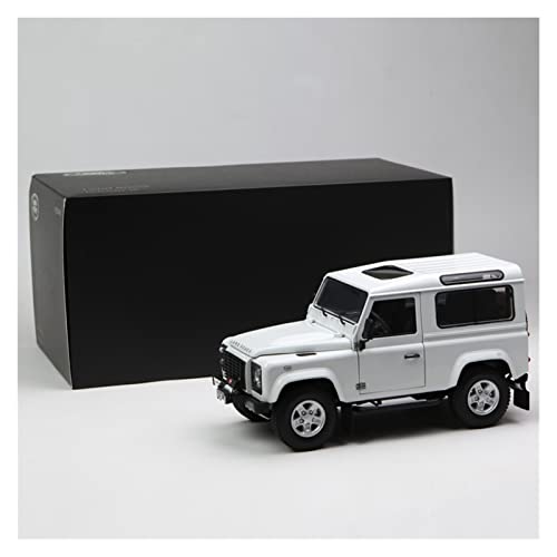 Modellauto Im Maßstab 1 18 for Land Rover Defender 90 Statische Simulation Geländewagen Modell Die-Cast Fahrzeugsammlung Ornamente(White) von OWYALQ