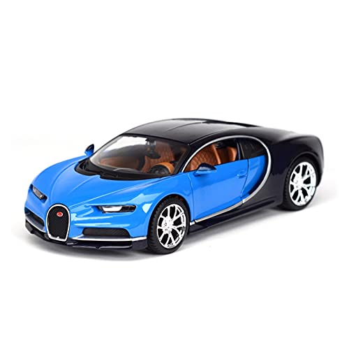 Modellauto Im Maßstab 1 24 Für Bugatti Chiron Simulation Legierung Super Sportwagen Modell Statische Druckguss Fahrzeuge Sammlungsanzeige(Blau) von OWYALQ