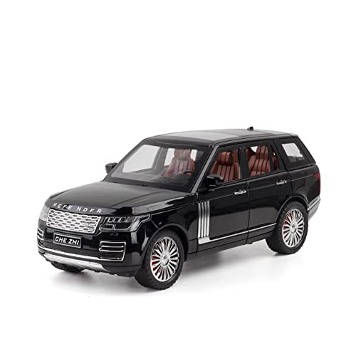 Modellauto Im Maßstab 1 24 Für Land Rover Range Rover SUV Legierung Spielzeugautosammlung Modellauto Sound Und Licht(Schwarz) von OWYALQ