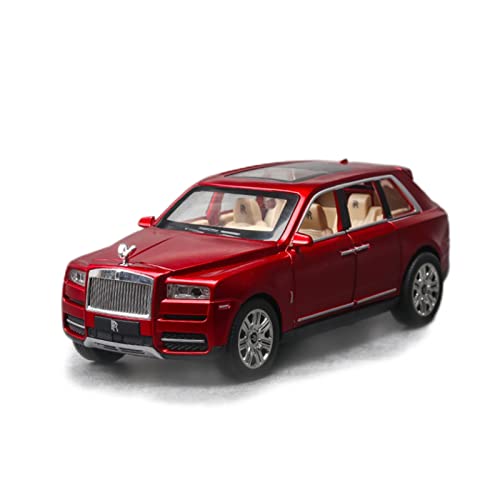 Modellauto Im Maßstab 1 24 Für Rolls Royce Cullinan Diecast Car Metal Model Sound and Light Pull Back SUV(A) von OWYALQ