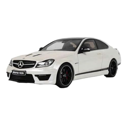 Modellauto Im Maßstab 1:18 Für Benz W204 C63 AMG Simulation Harz Limited Edition Auto Modell Fans Sammlung Hause Dekoration(White) von OWYALQ